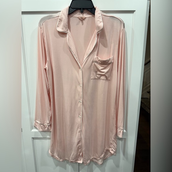 Eberjey NEW Size Small Gisele The Sleepshirt in Petal Pink/Ivory